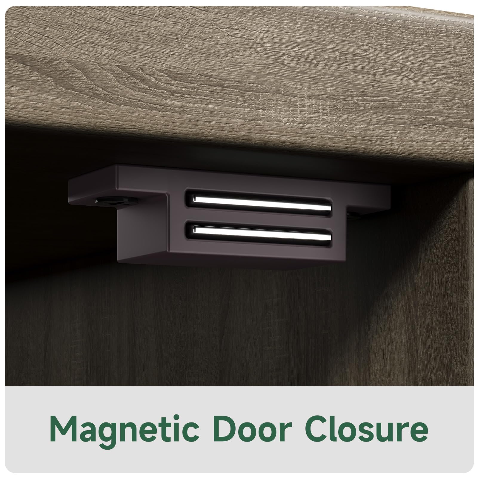 Greensen Cat Litter Box Enclosure, Wooden Cat House Furniture Cabinet Odor Control with Scratching Pad for Living Room Bedroom - image 2