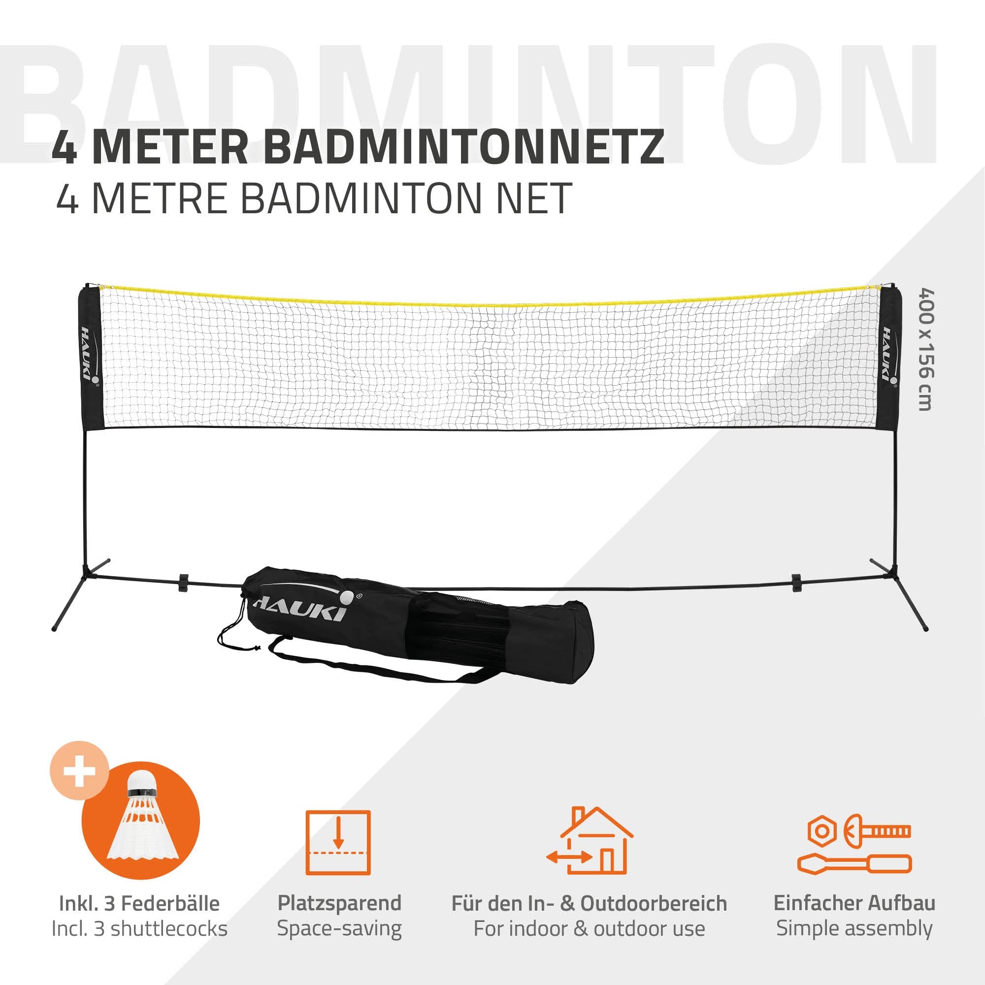 Milky House Badminton-Netz Mit Tragetasche – Faltbar, 6,8 X 7,3 M, Professionell Für Outdoor, Strand & Indoor