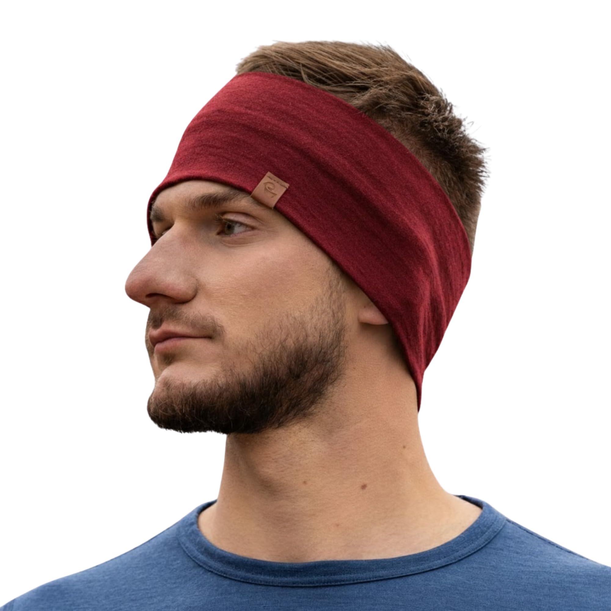 menique 100% Merinowolle Stirnband Herren – Dünnes Sport Stirnband Damen, Leichtes Atmungsaktives Lauf Stirnband Merino, Thermo Stirnband für Joggen, Wandern, Radfahren & Training (Königskirsche)