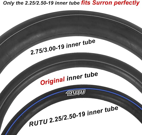Miniatura 9 de RUTU 70100-19 2.252.50-19 - Tubo interior de motocross, tubos resistentes de 0.079 pulgadas de grosor reforzado para motocross de 19 pulgadas con