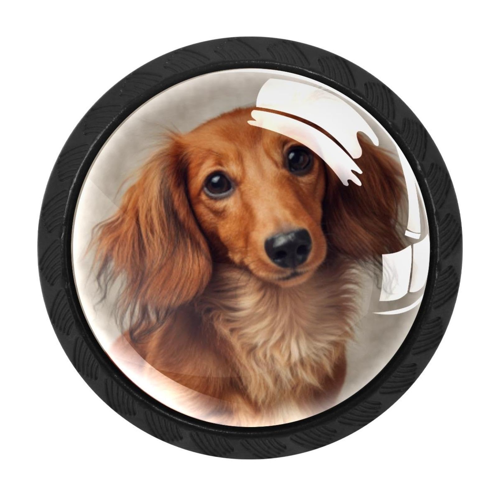 Boutons de tiroir Dachshund : poignées d'armoire en verre pour décoration maison bureau