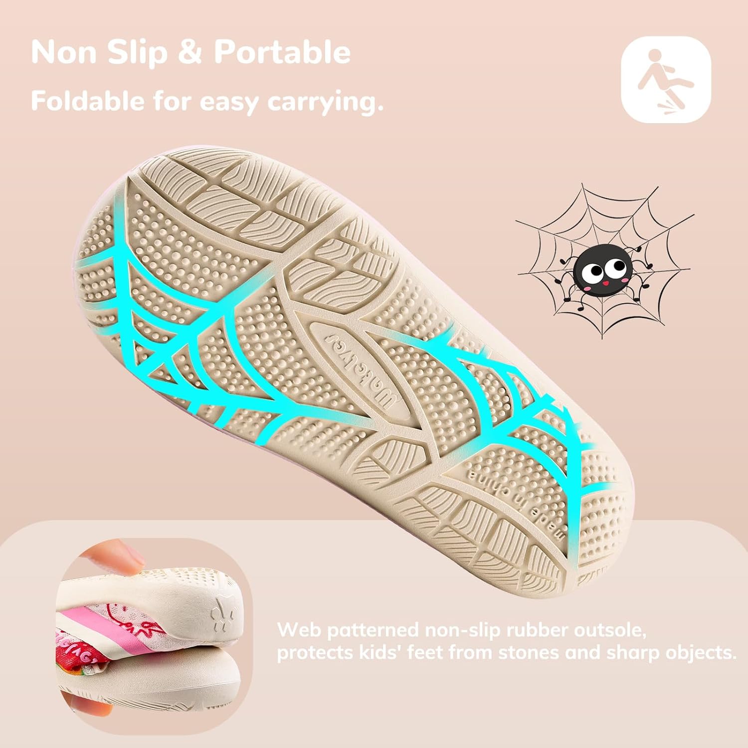 WateLves Wide Toddler Water Shoes Kids Barefoot Athletic Sneakers Girls Boys Quick Dry Aqua Socks for Beach Hiking Swim Kayak Sport Accessories, Camping Essentials - Image 7