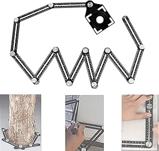 Multi Angle Measuring Ruler 12 fold Angle Measuring Rule Universal Opening Locator Angle Finder Tile Measurement Tool,Suitable for Carpentry, Architect, Gardening,Courtyard