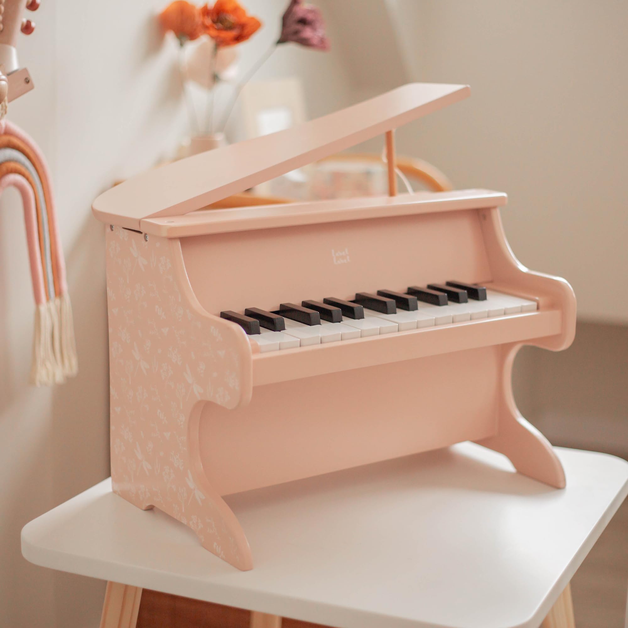 Label Label Houten Piano Roze