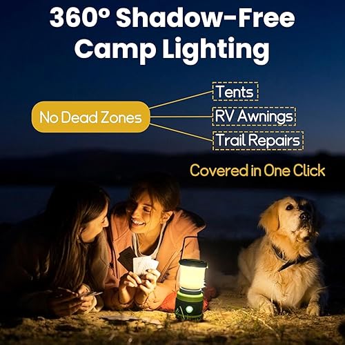 Miniatura 8 de Linterna LED portátil para campamento, 1800 lm, linterna recargable para tienda de campaña, linterna IPX5 impermeable, 4 modos de luz para luces de