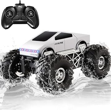 Pool Toy - Amphibious Remote Control Car with Water Gun - 116 Monster Truck Toys, Waterproof RC Trucks, All Terrain Off-Road RC Car, Kids Gifts for Boys Age 5+ Years Old