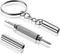 Kit Chaveiro Multifuncional 3 em 1 Mini Chave De Fenda Philips Sextavado Boca pra Pequeno Ajuste Reparo Conserto Óculos Brinquedo Eletrônicos