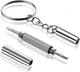 Kit Chaveiro Multifuncional 3 em 1 Mini Chave De Fenda Philips Sextavado Boca pra Pequeno Ajuste Reparo Conserto Óculos Brinquedo Eletrônicos