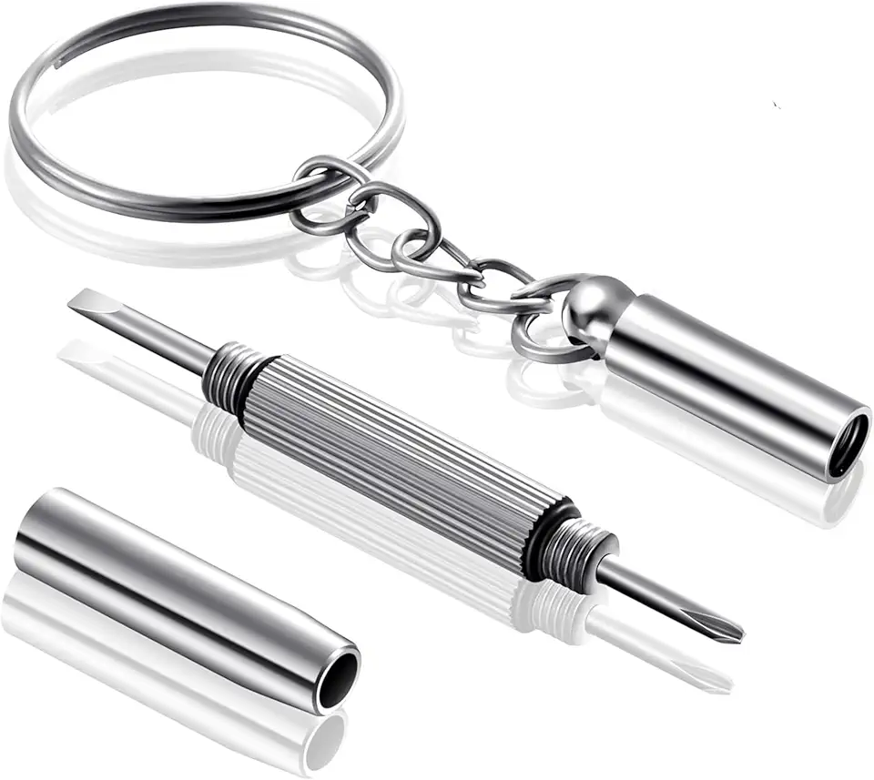Kit Chaveiro Multifuncional 3 em 1 Mini Chave De Fenda Philips Sextavado Boca pra Pequeno Ajuste Reparo Conserto Óculos Brinquedo Eletrônicos