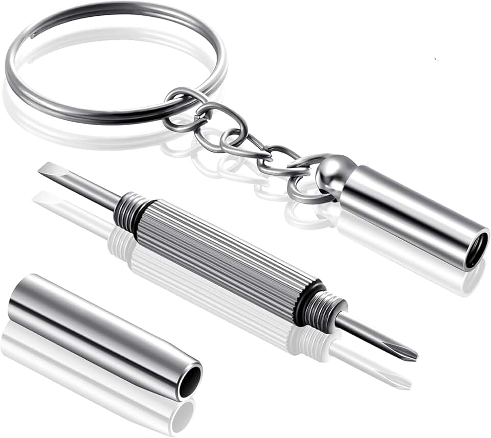 Kit Chaveiro Multifuncional 3 em 1 Mini Chave De Fenda Philips Sextavado Boca pra Pequeno Ajuste Reparo Conserto Óculos Brinquedo Eletrônicos