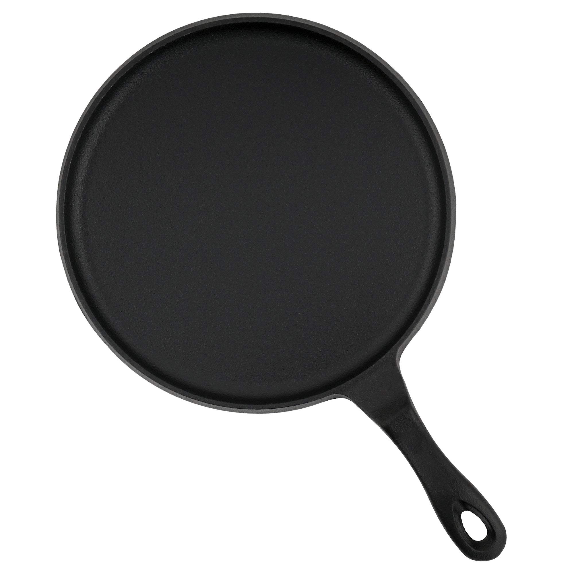 BBQ-TORO - Padella per crêpes in ghisa | Diametro 26 cm I Nero, già stagionata e adatta a piani cottura a induzione, I Pancake Pan per padelle