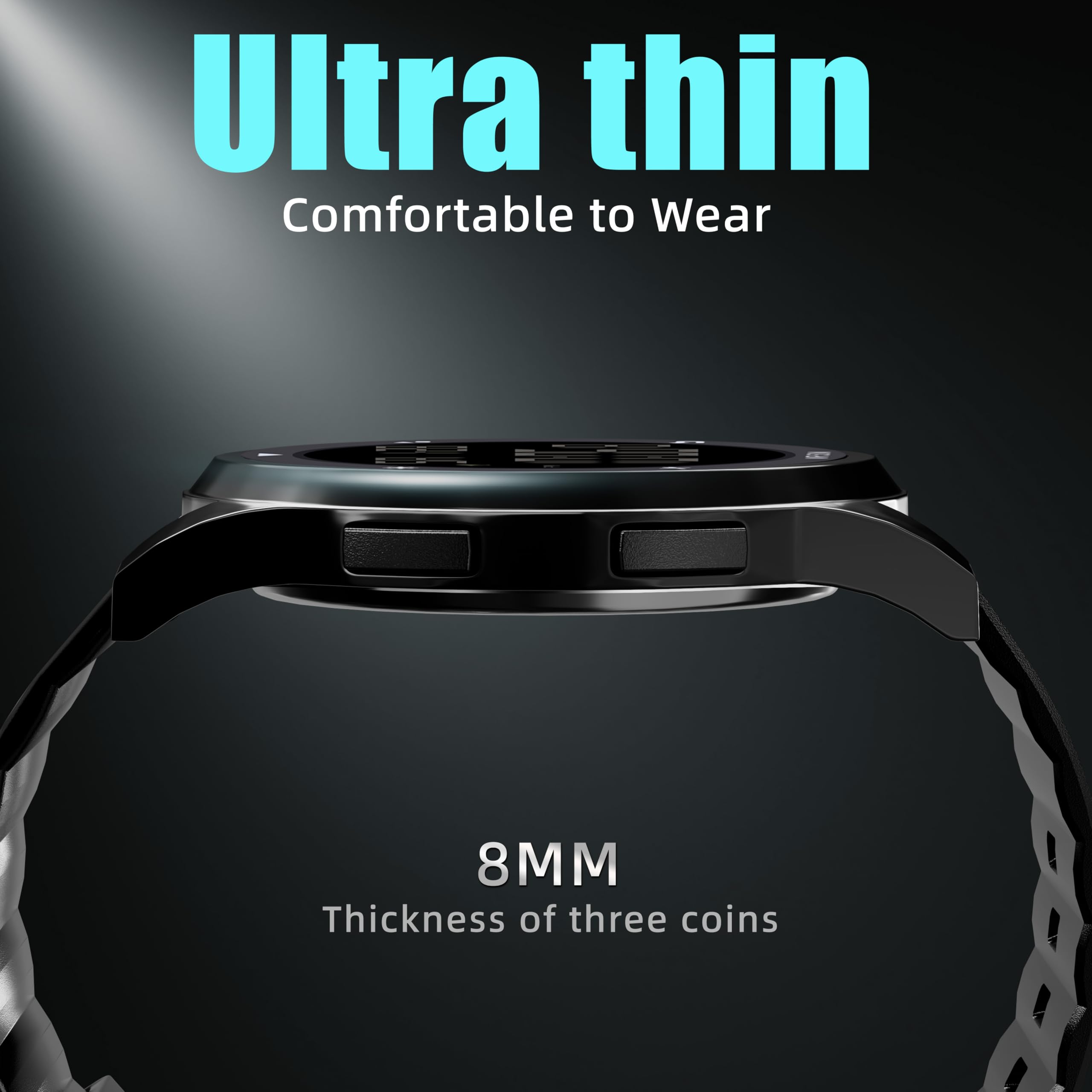 Reloj digital deportivo impermeable cronómetro alarma hora militar ultrafino hombres y mujeres reloj al aire libre, Negro -, Moderno 6