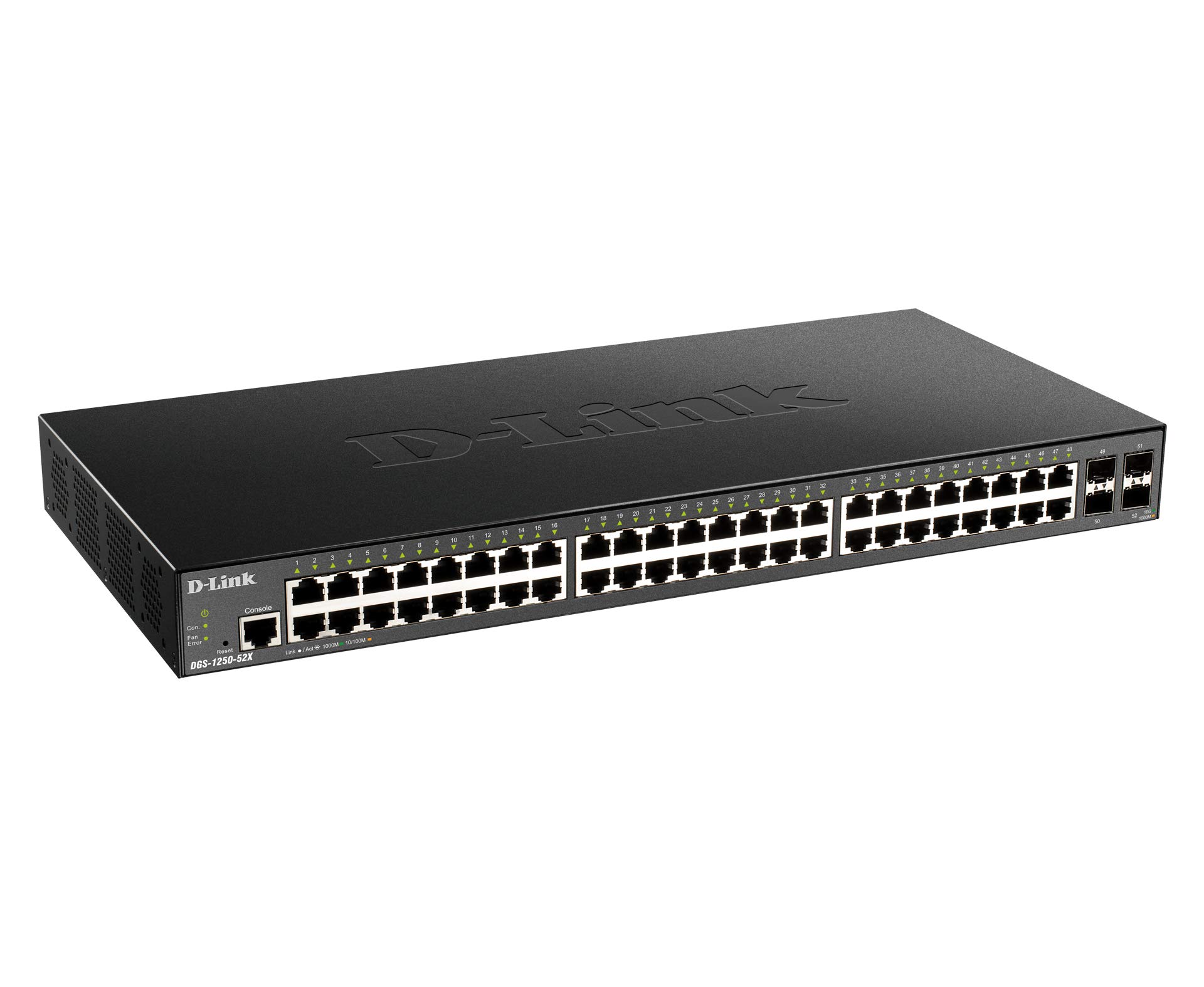 D-Link DGS-1250-52X Switch Smart+ 48-Port Gigabit + 4x 10G SFP+ Idéal pour Entreprise Administration et Réseaux Gérés