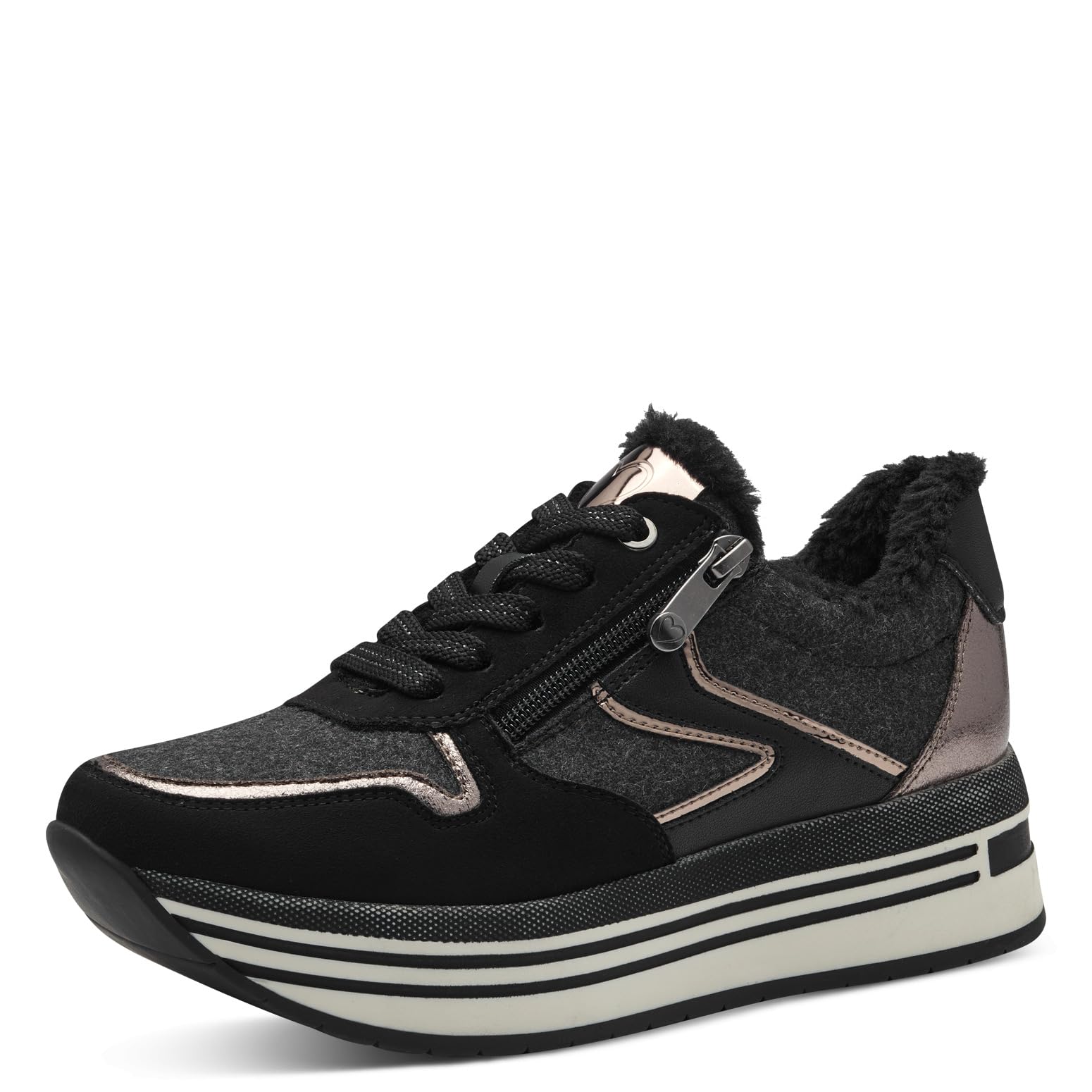 MARCO TOZZI Women's Platform Trainers with Laces Leisure