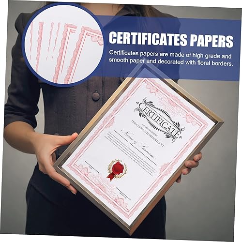 Miniatura 5 de Operitacx 50 hojas de papel en blanco certificado y logro Diplomas grabables e imprimibles para premios y calidad de papel de reconocimiento