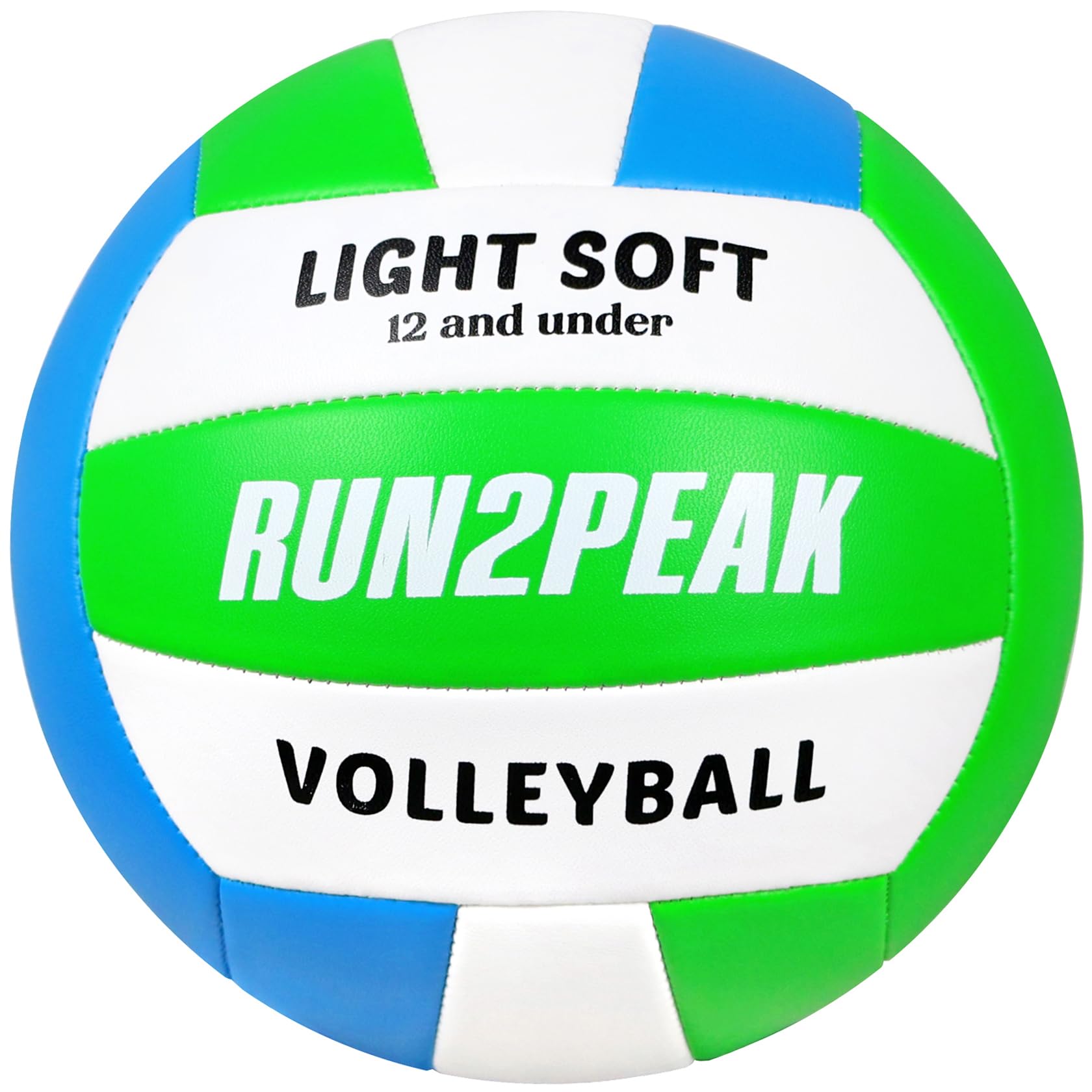 RUN2PEAK Light Soft Volleyball - Light Volleyball Designed for Beginners Kids Youth Teen - Lightweight Volleyballs for Indoor Outdoor Beach Backyard