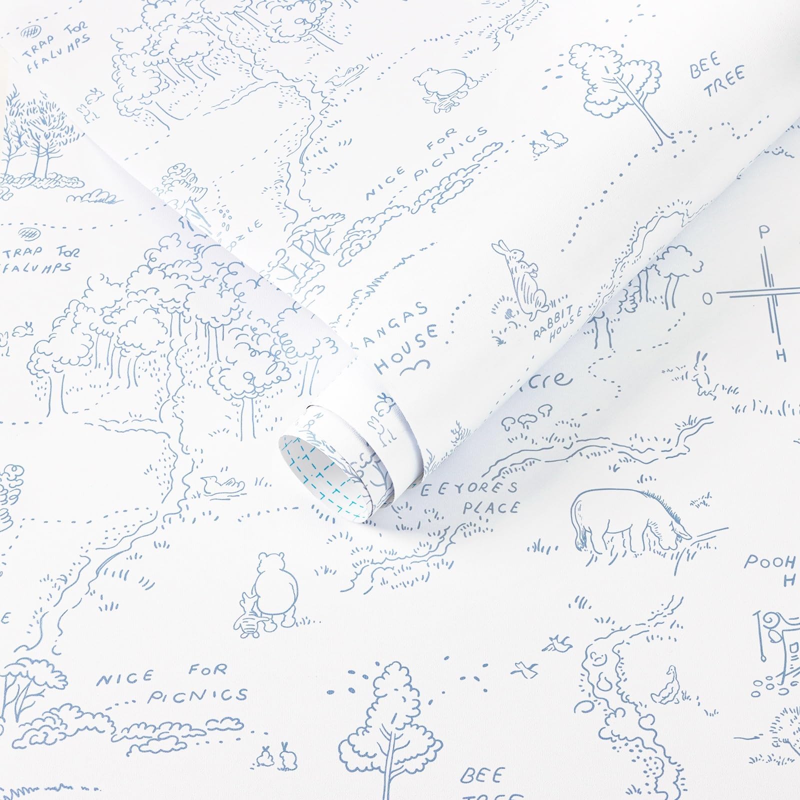 Dimoon Blue White Floral Boho Wallpaper