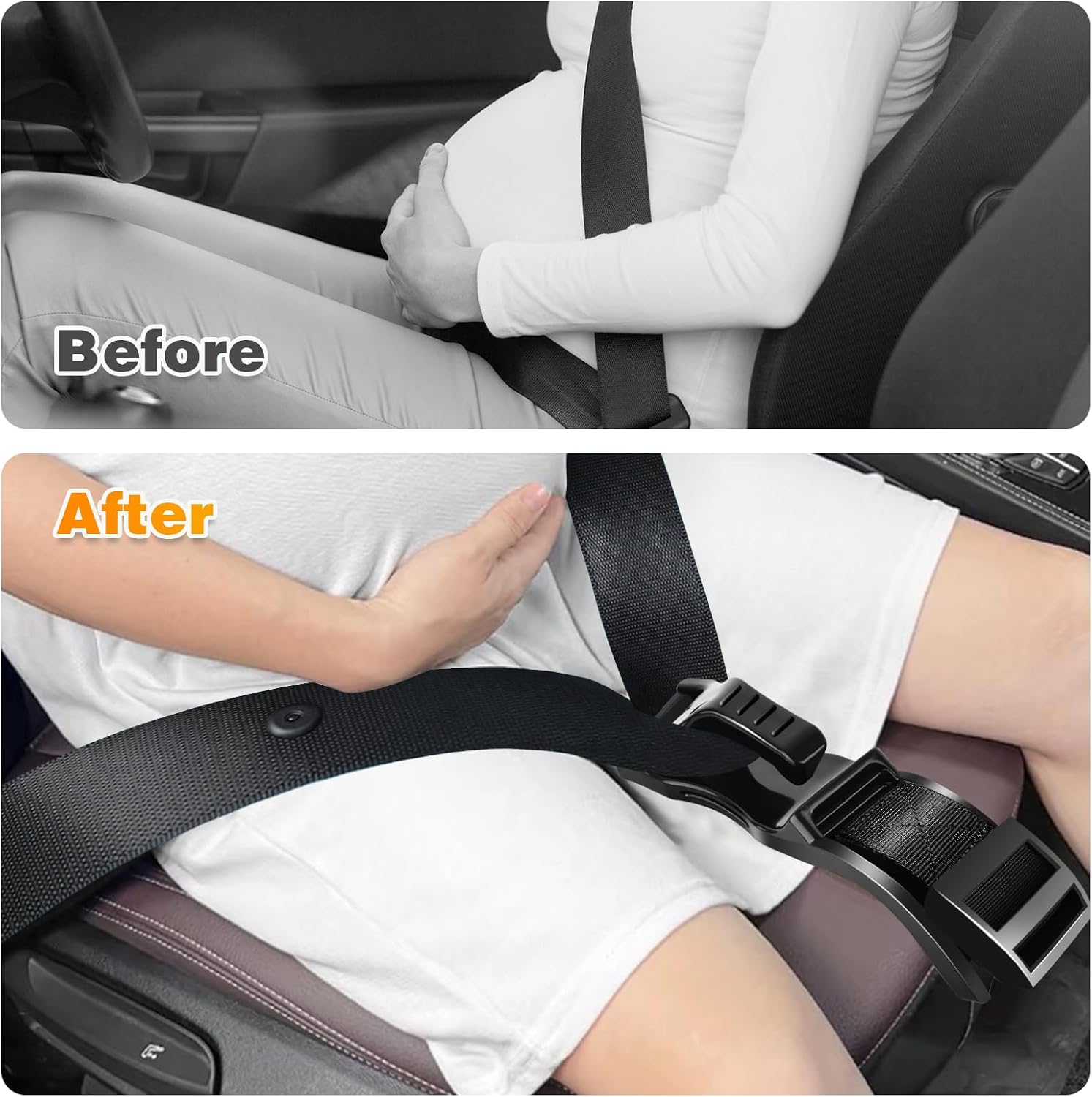 Pregnancy Seat Belt Cover for Women, Soft Seatbelt Shoulder Pad Cushion, Universal Car Seat Belt Pad, Breathable Anti-Slip Comfort Pad, Easy Install