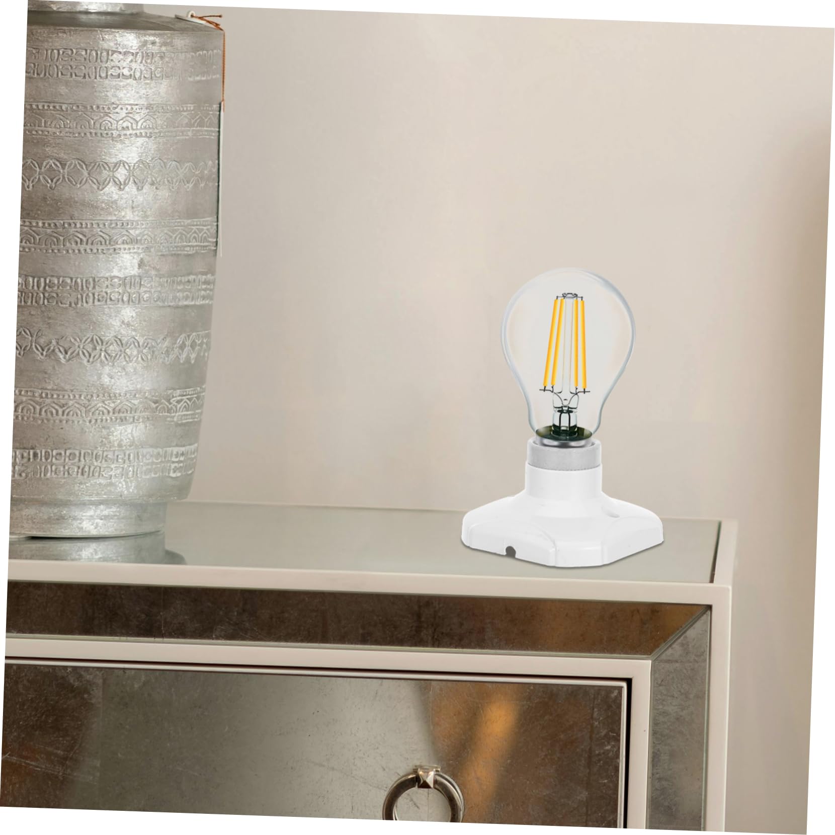 Mipcase Portalampada E27 in Ceramica Bianca, Filettatura a Vite, 250 V, Installazione Facile, 20 Pezzi per Casa e Locali Commerciali