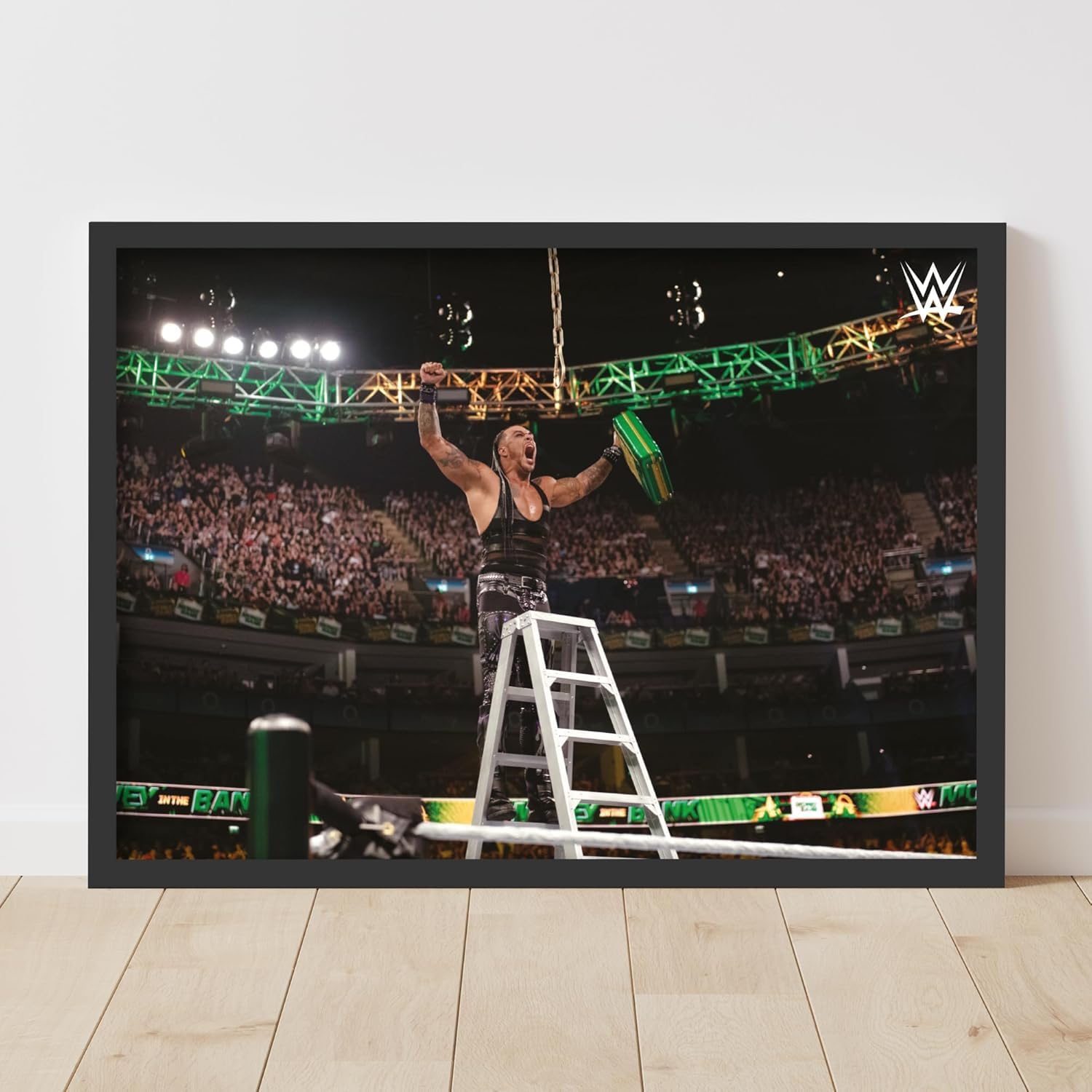 Themed WWE Print - MITB Damian Priest Win Poster Wrestling Wall Art (21cm x 29.7cm - A4)