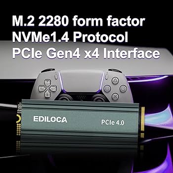 EDILOCA EN760 2TB PCIe4.0 SSD ヒートシンク　PS５ Amazon | Ediloca EN760 SSD ヒートシンク付き 500GB PCIe