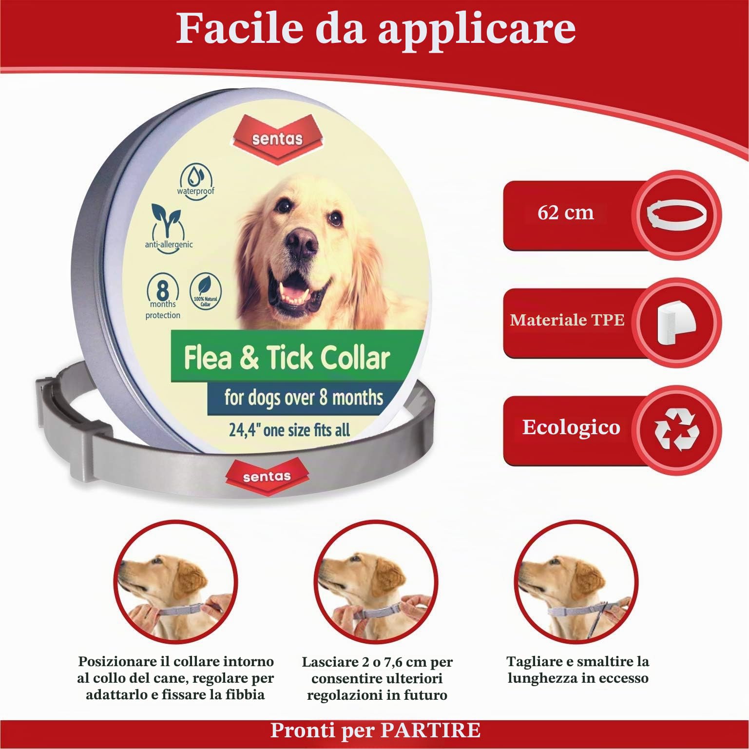 Advantix - Spot On per cani oltre 4 Kg fino a 10 Kg, 4 pipette da 1.0 ml, Antiparassitario per Zecche Pulci e Pidocchi