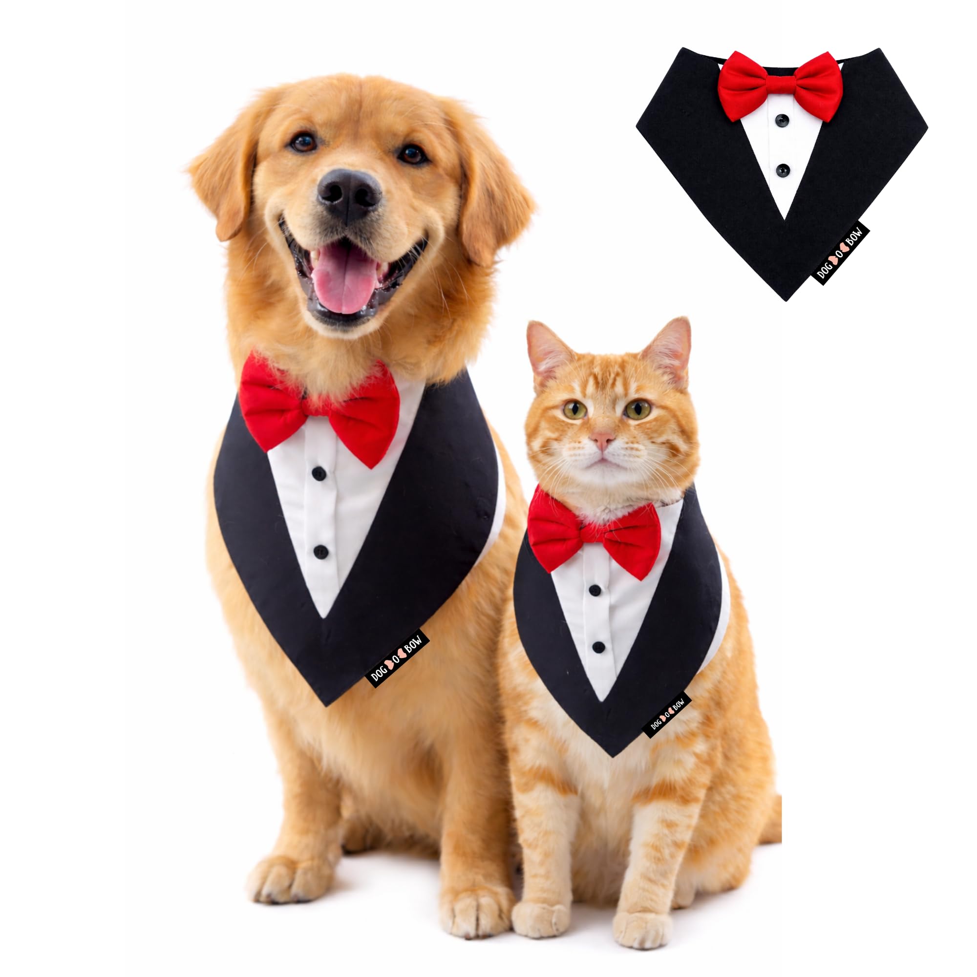 - Dog-O-Bow Tuxedo Bandana for Dogs | Premium, Soft & Comfortable Accessory (Extra Large)