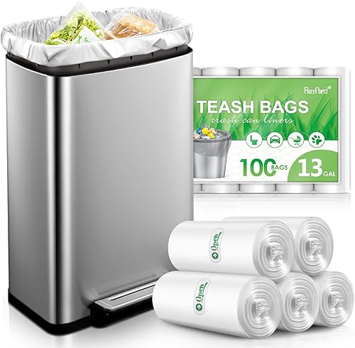 RayPard, bolsas de basura de 13 galones, 100 unidades, resistentes y altas, para cocina, se ajustan a cestas de basura de 50 litros, bolsas de RayPard, bolsas de basura de 13 galones, 100 unidades, resistentes y altas, para cocina, se ajustan a cestas de basura de 50 litros, bolsas de