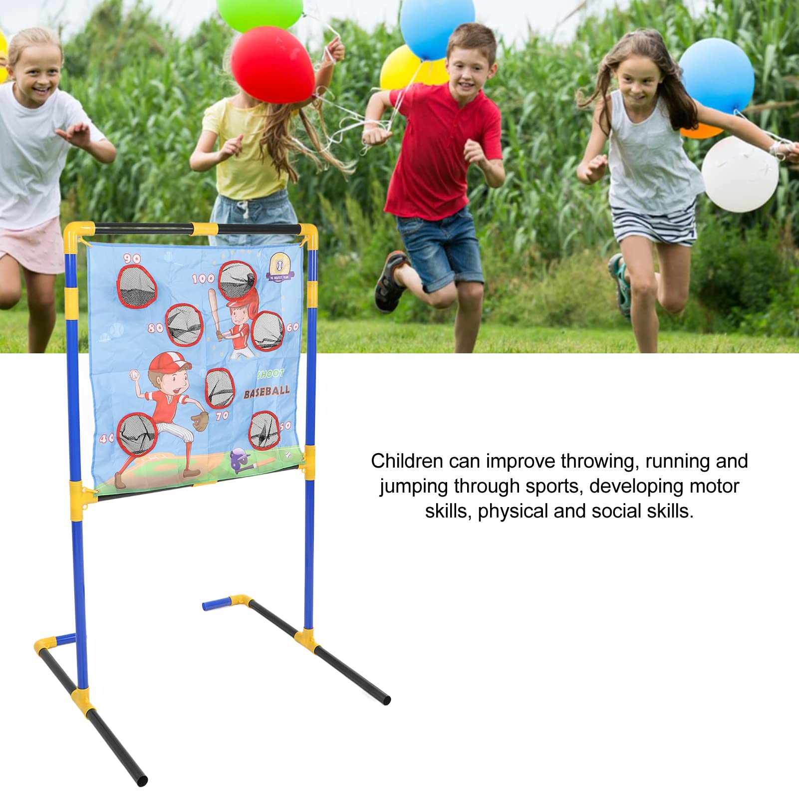 Red de Fútbol para Niños con Fútbol y Pelotas de Lanzamiento, Gran Regalo para la Capacidad de Ejercicio de los Niños
