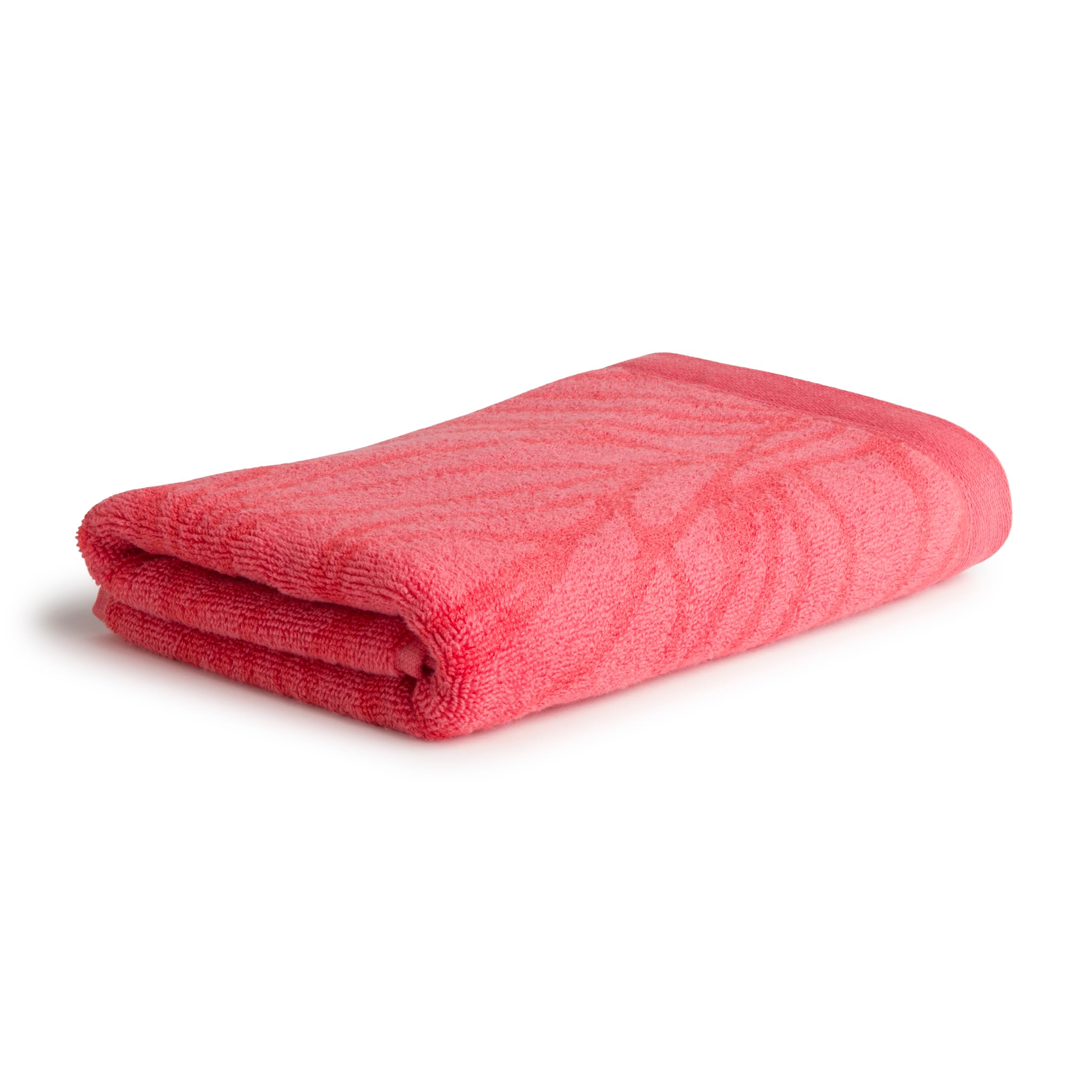 Serviette de toilette Möve Monochrome Corail en coton et viscose de bambou 50 x 100 cm