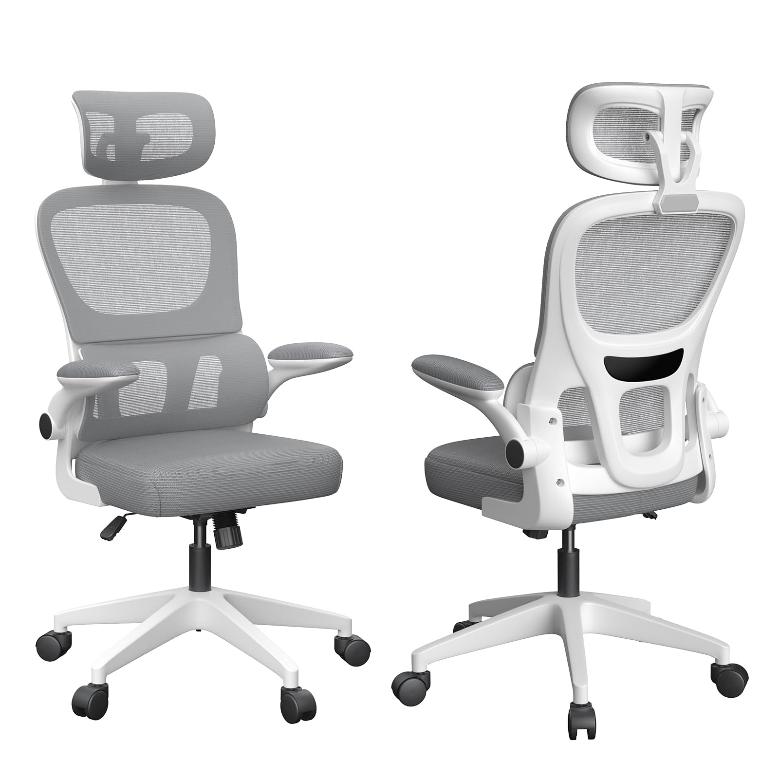 Grand fauteuil de bureau haut,capacité de charge de 200 kg,construction robuste,revêtement souple,gris | Leroy Merlin