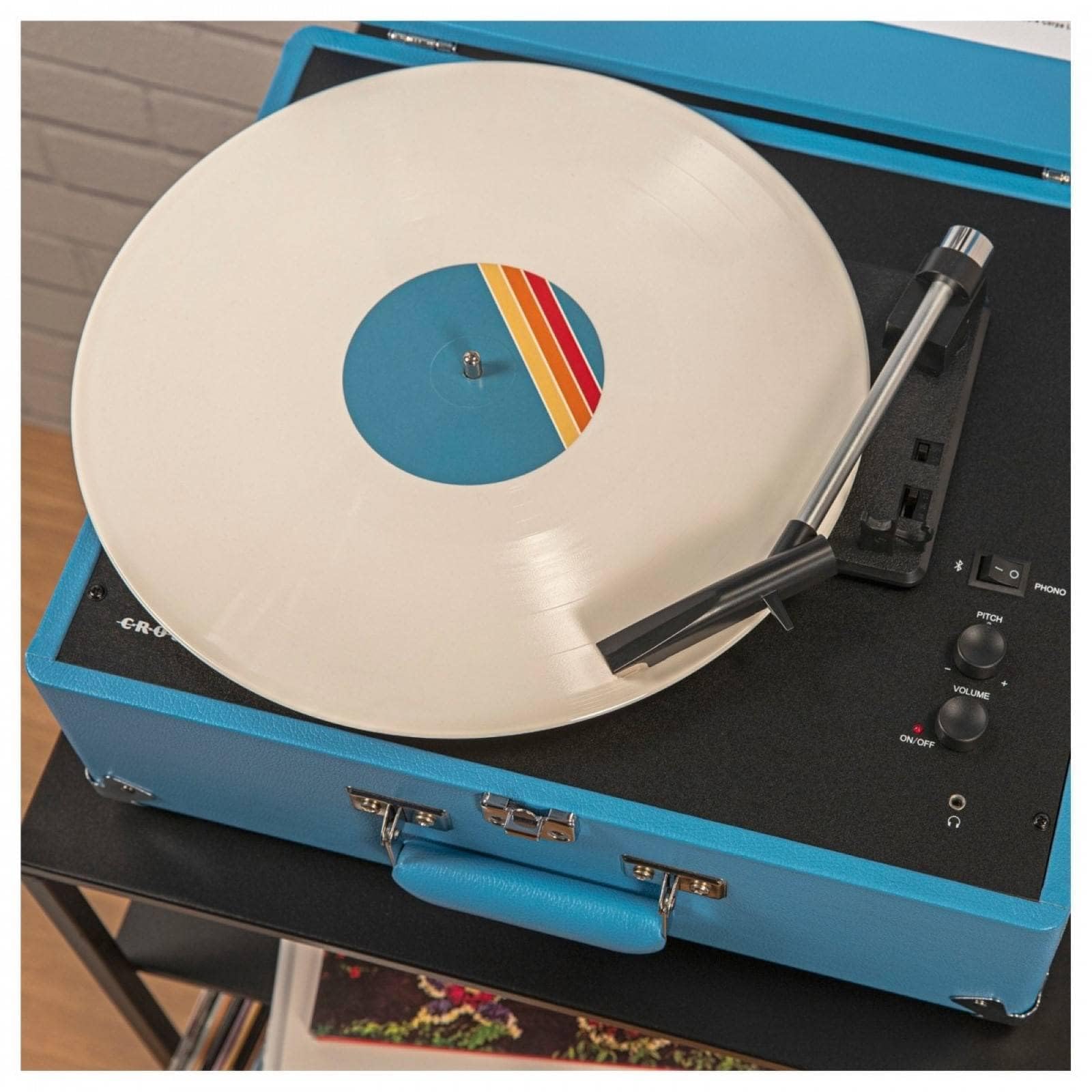 Giradischi portatile a 3 velocità, supporto per dischi in vinile a tre