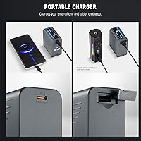 Vista 5 de Neewer Batería de repuesto NP-F970 de 10500 mAh, tiempo de carga completa de 4.8 horas, cable USB C de carga rápida PD de 20 W, batería recargable