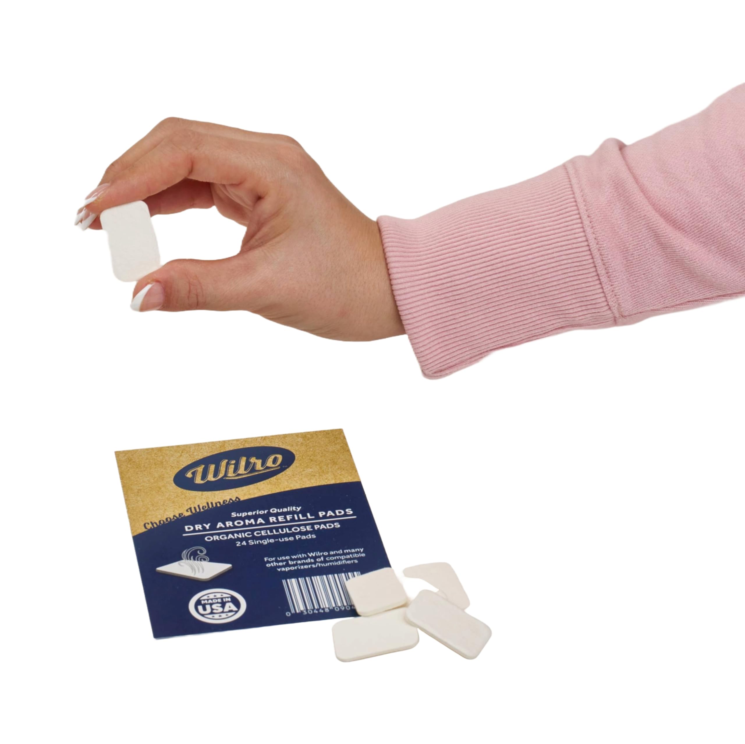 Wilro Paquete de 24 humidificadores, difusores de aroma, almohadillas de recambio de aroma vaporizador, repuesto sin perfume, compatible con Dreo, Vicks, Wilro y otros