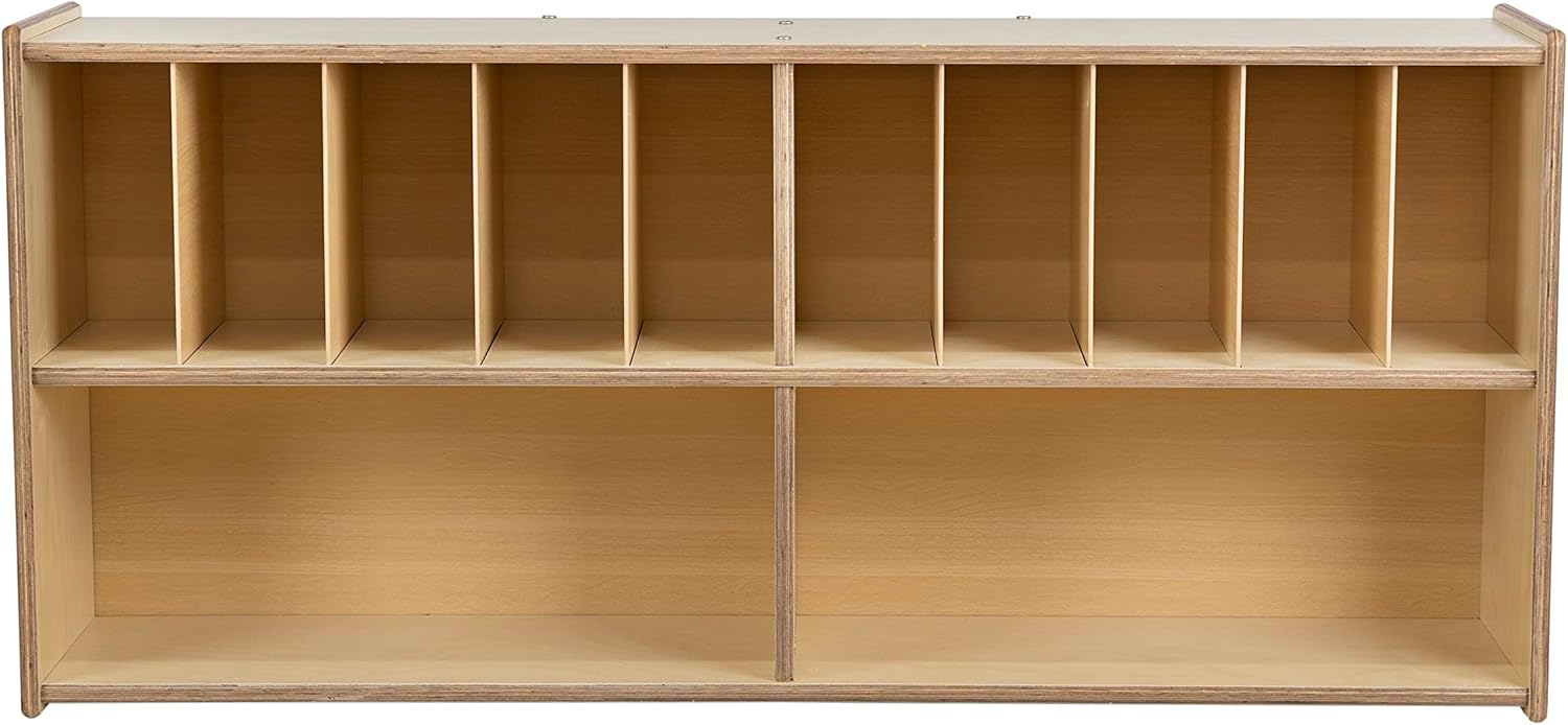 Diaper Storage Organizer, 100% Birch Plywood Wall Mount Diaper Caddy for Nursery, Daycare, Schools