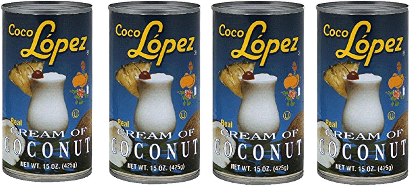 Cream of Coconut Coco Lopez Set of 4 Can