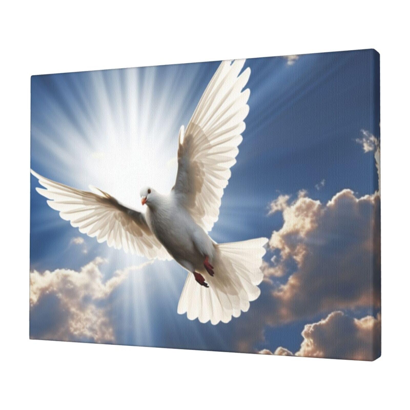FodPand Canvas Wall Art for Living Room Wall Decor 12"x16" Modern Artwork Painting Pictures Hanging Canvas Prints dove sky Aesthetic Wall Art for Bedroom Bathroom Office Wallart Decor