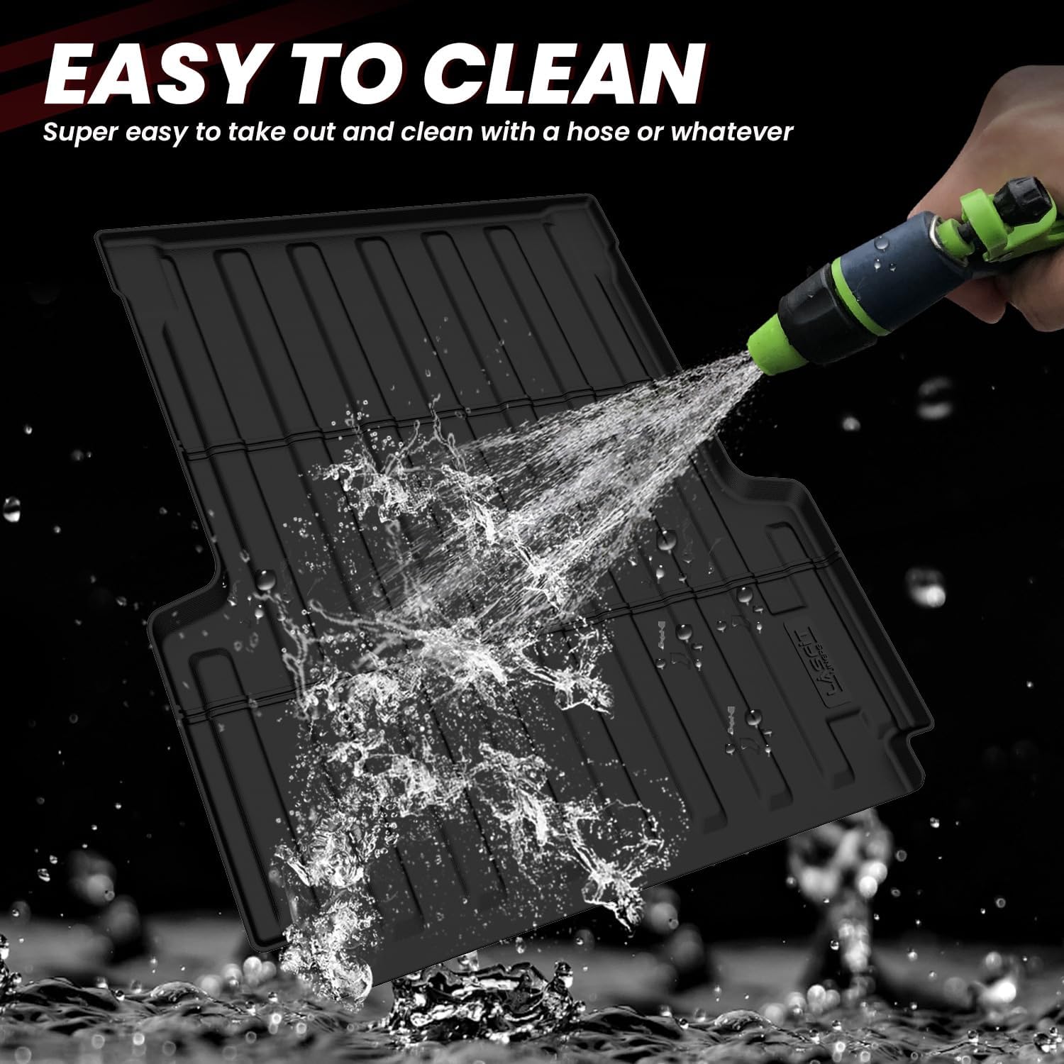 LASFIT 5FT Bed Liner for Jeep Gladiator JT 2026 2025 2024 2023 2022 2021 2020 (60 inches), All Weather TPE Custom Fit Truck Bed Mat Truck Cargo Bed Liner, Black - Image 3