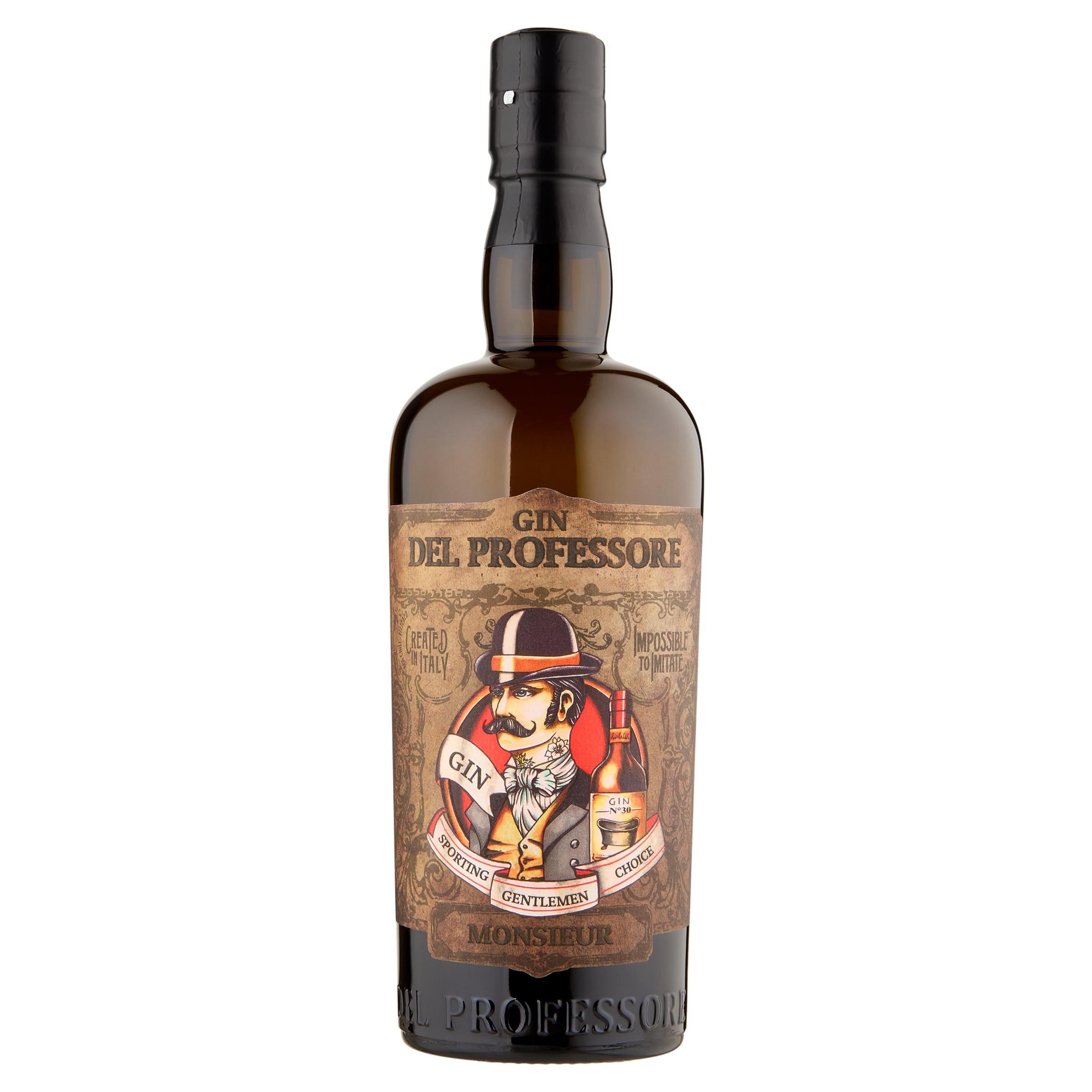 Del Professore Gin Monsieur 70CL, 43.7% - Premium Italian Craft Gin