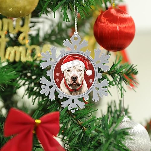 Miniatura 4 de Adornos de Navidad de copo de nieve de metal, diseño argentino, sombrero de Papá Noel, decoración de árbol de Navidad, decoraciones de fiesta de