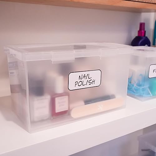 Miniatura 6 de Bostitch Konnect - Contenedores de almacenamiento con tapas, organizador, caja de plástico transparente, contenedores apilables, grandes, paquete de