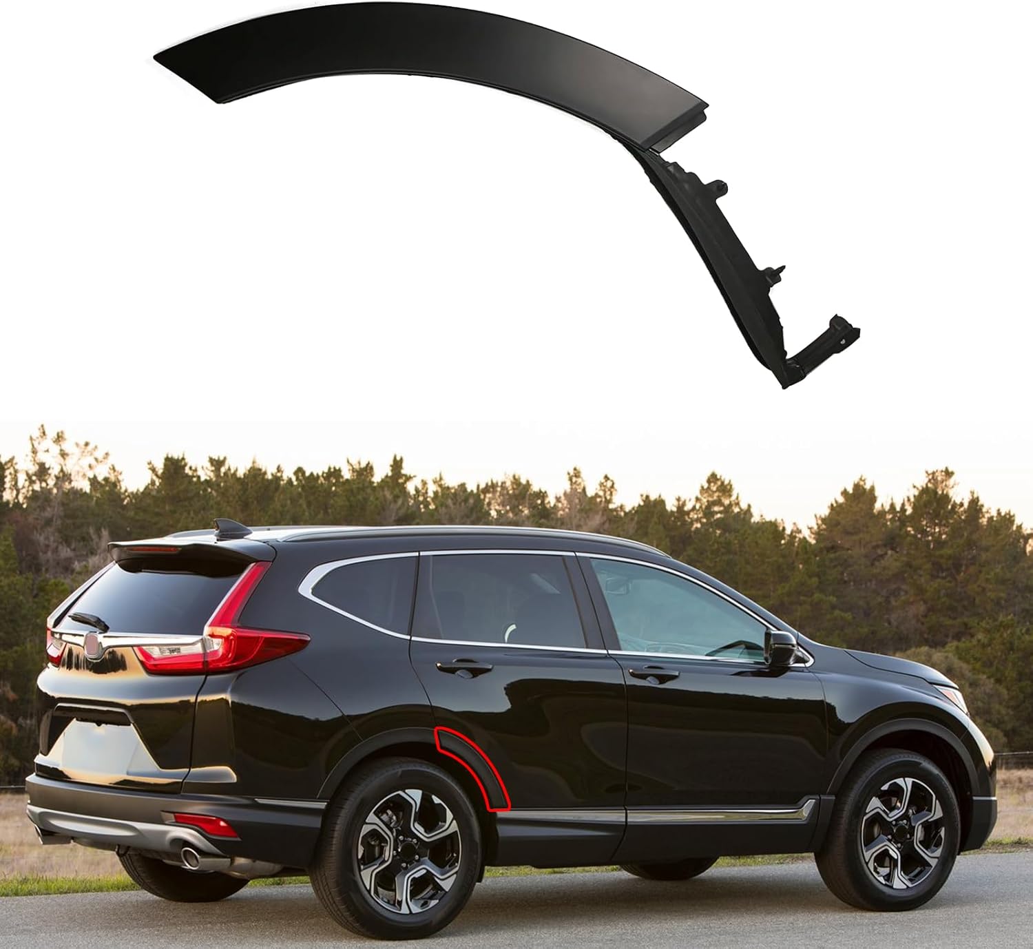 Rear Right Side Door Flare Molding Trim Compatible with Honda CRV CR-V 2017-2022 Replace for 75390-TLA-A01