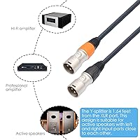 Vista 5 de Cable de audio USB C a doble XLR macho de 10 pies - Cable de audio USB C a XLR de alta fidelidad de 32 bits/384 Khz para conexión de teléfono a