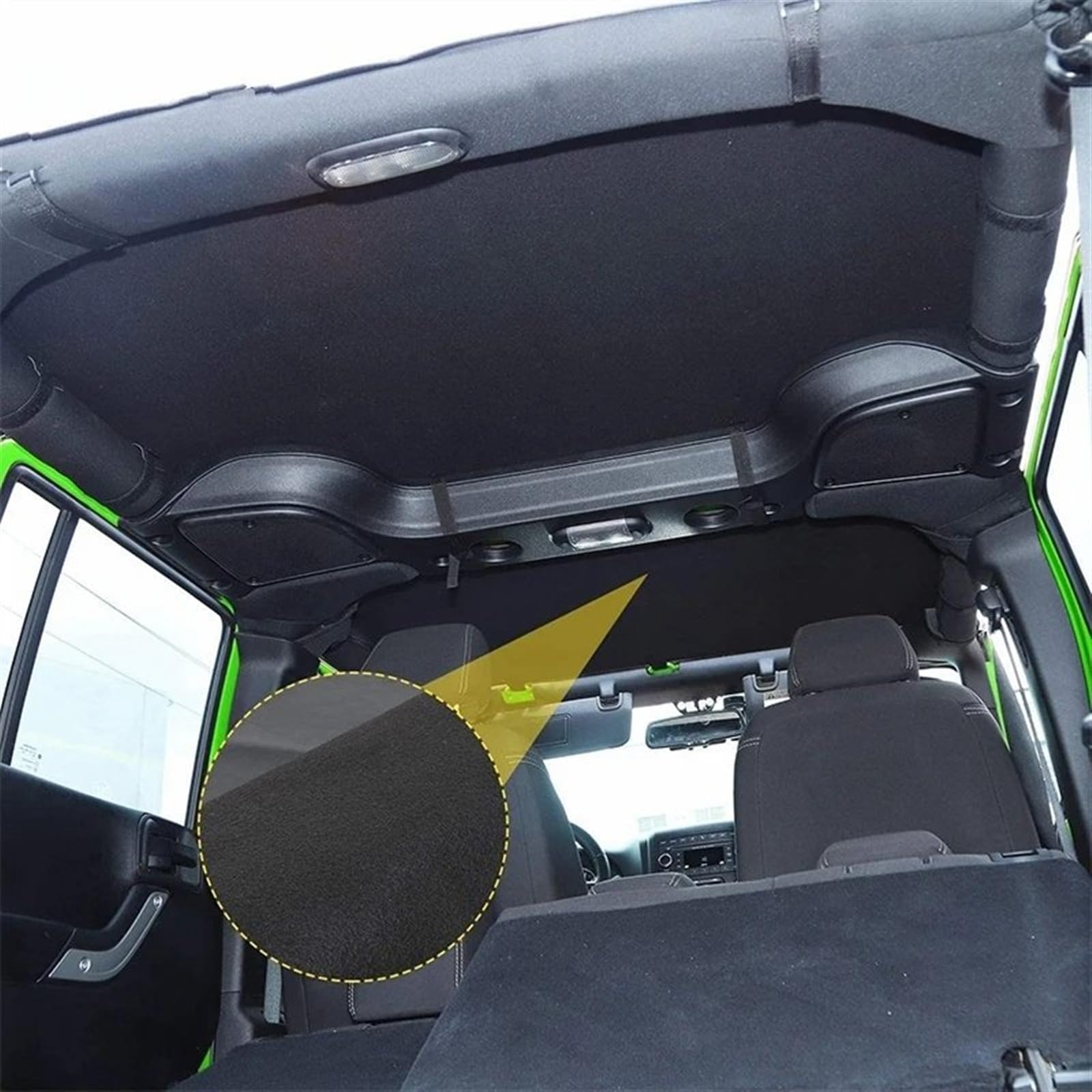 Parasol Ventana Coche para Jeep para Wrangler JK 4 Puertas 2007 208 2009 2010 2011-2017 Parasol Suave Cuero para Coche Cubierta Completa Superior Anti UV Cubierta Solar