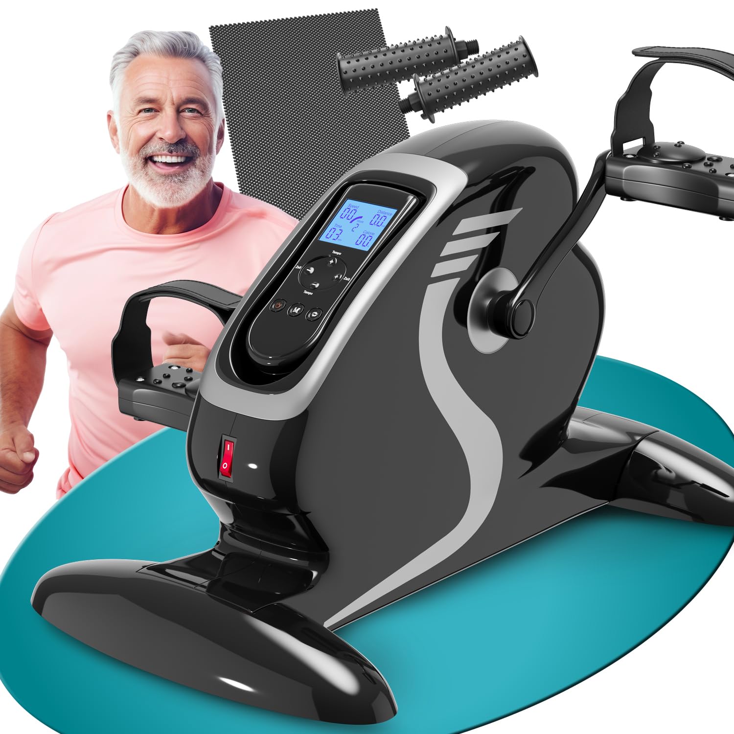 Vélociseur Bras/jambes Relaxdays – Appareil Fitness Compact Antidérapant – Noir