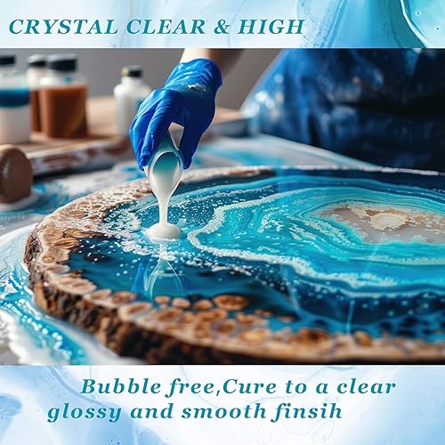 Miniatura 3 de Kit de resina epoxi de 72 onzas, resina epoxi transparente, sin burbujas, no se amarillea, resistente a los rayos UV, seguro para alimentos con