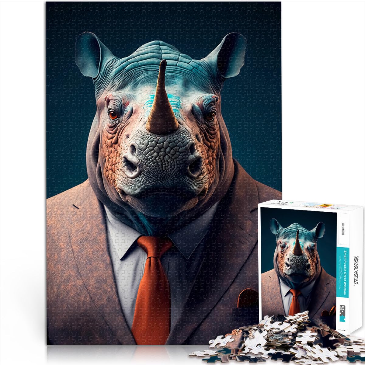 Jigsaw Puzzles for teenagers 1000 Piece Rhino Spielzeug-Intellektuelles Spiel Angebot als Geschenk für die ganze Familie75x50cm — image 1
