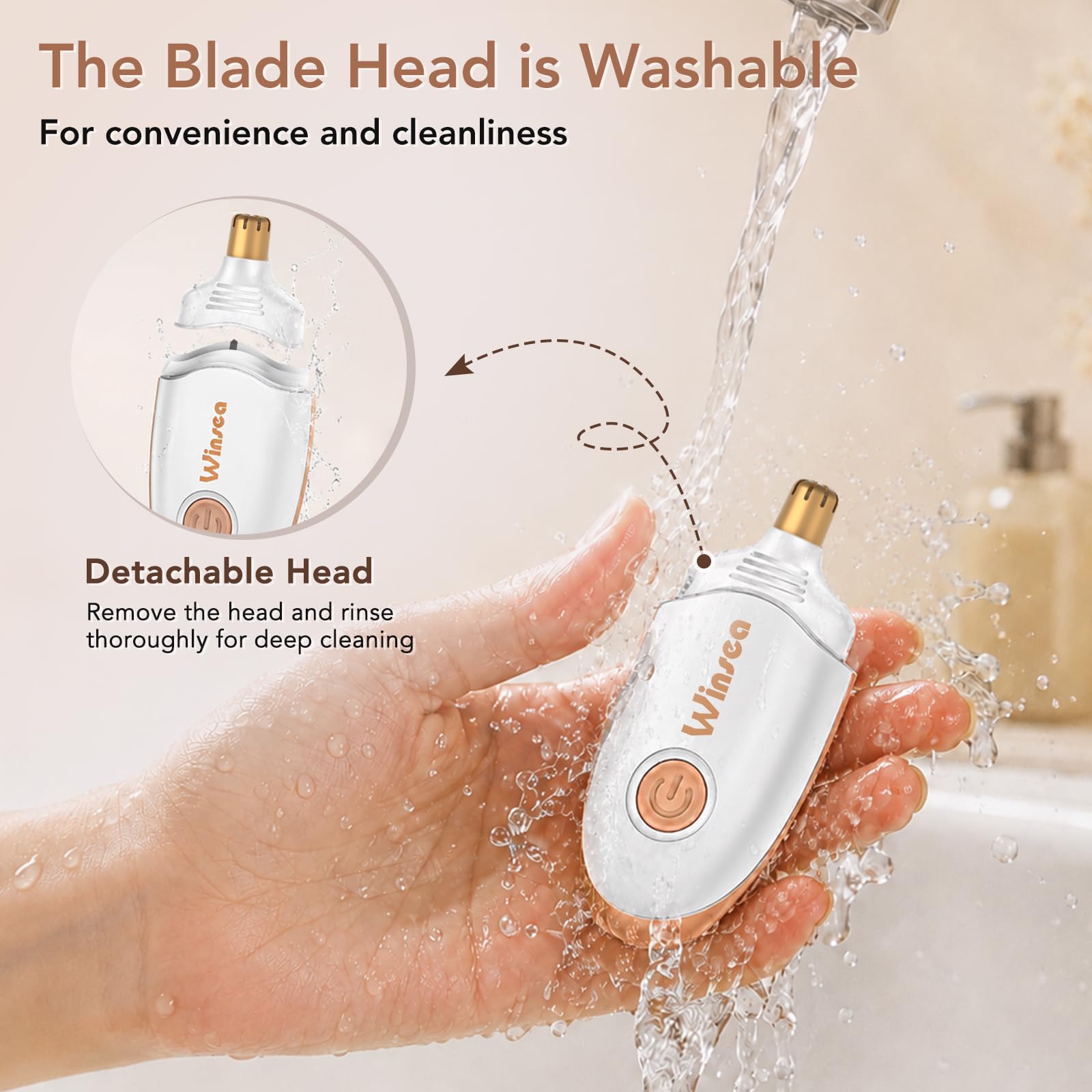 Winsea Portable Nose Hair Trimmer for Women & Men, Compact for Travel — Amazon image 3