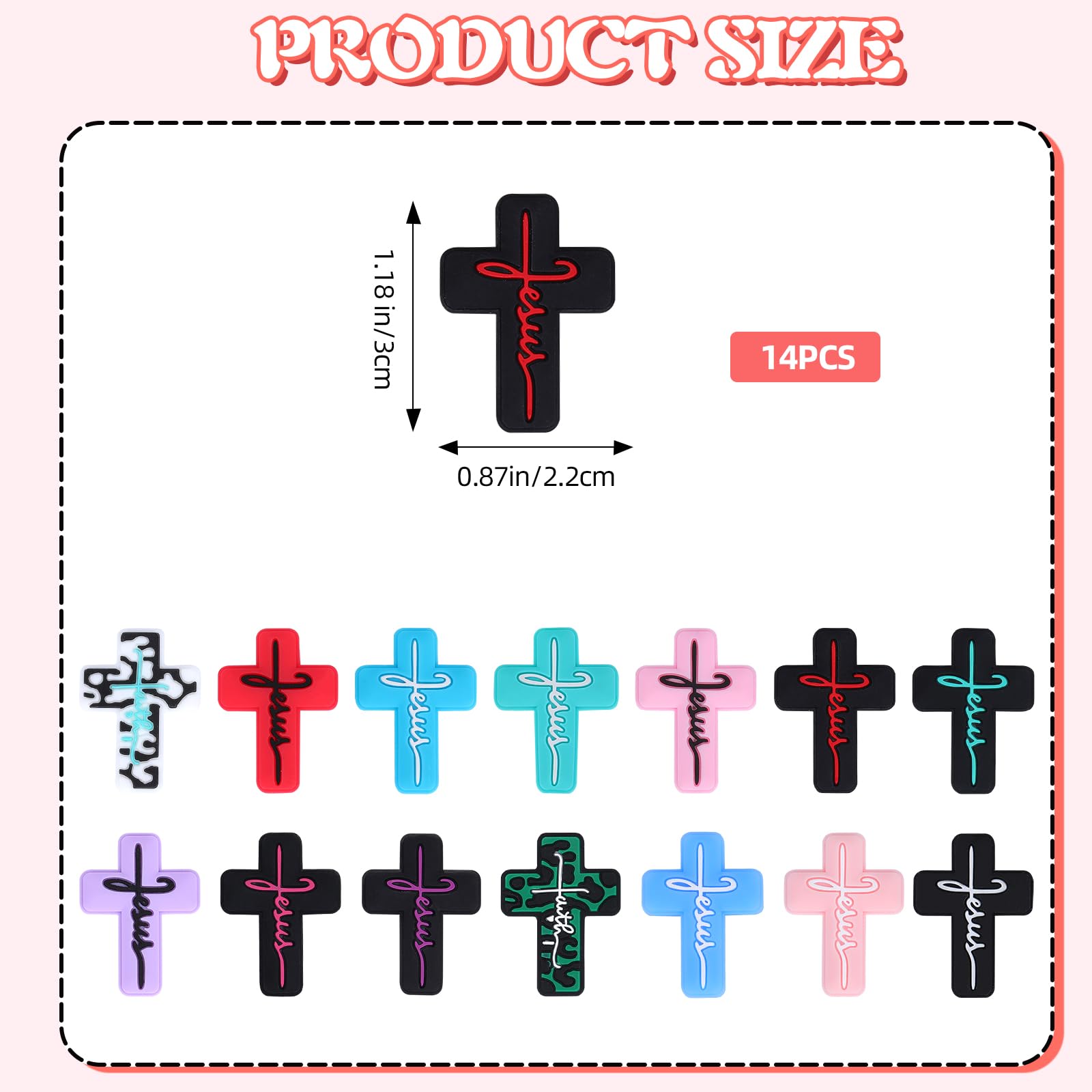 WEWAYSMILE 14pcs Silicone Round Beads Making Kit, Silicone Bulk Beads for Jewelry Crafts Necklace Garland Bracelet - Image 2