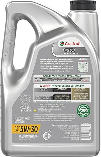 Miniatura 4 de Castrol GTX - Aceite de motor sintético 5W-30, jarra de 5 cuartos (paquete de 3)